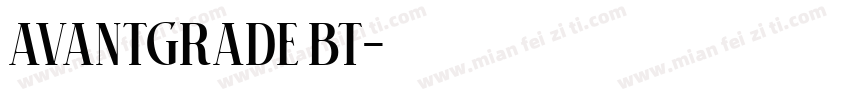 AvantGrade bt字体转换
